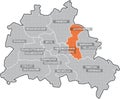 Map of Berlin (district Lichtenberg)