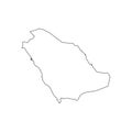 Map black outline Saudi Arabia
