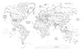 Map black white Royalty Free Stock Photo