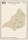 Map of Blount County in Alabama Royalty Free Stock Photo
