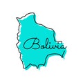 Map of Bolivia Vector Design Template.