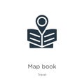 Map book icon vector. Trendy flat map book icon from travel collection isolated on white background. Vector illustration can be Royalty Free Stock Photo