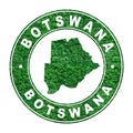 Map of Botswana, CO2 emission concept Royalty Free Stock Photo