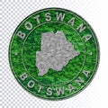 Map of Botswana, Environment Concept, CO2 emission concept Royalty Free Stock Photo