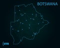 Map of Botswana. Vector illustration. World map