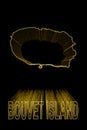 Map of Bouvet Island, Gold Map On Black Background