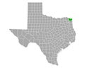 Map of Bowie in Texas