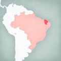 Map of Brazil - Ceara Royalty Free Stock Photo