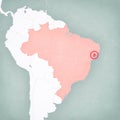 Map of Brazil - Sergipe Royalty Free Stock Photo