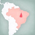 Map of Brazil - Tocantins Royalty Free Stock Photo