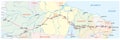 Map of the Brazilian road Transamazonica BR 230.eps