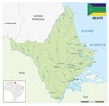 Map of the Brazilian state of Amapa Royalty Free Stock Photo