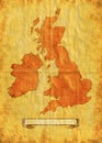 Map of the British Isles grunge