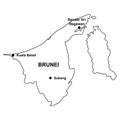 Map of brunei darussalam