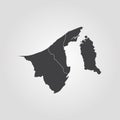 Map of Brunei Royalty Free Stock Photo
