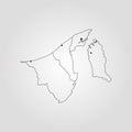 Map of Brunei Royalty Free Stock Photo