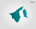Map of Brunei Royalty Free Stock Photo