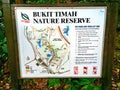 Map of Bukit Timah nature reserve in Singapore