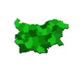 Map of bulgaria with regions illustrated