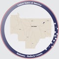 Map of Bullock County in Alabama