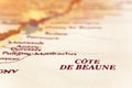 Map of burgundy region Royalty Free Stock Photo