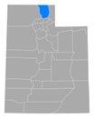 Map of Cache in Utah