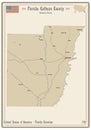 Map of Calhoun County in Florida