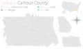 Map of Calhoun County in Georgia