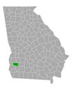 Map of Calhoun in Georgia