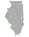Map of Calhoun in Illinois