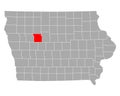 Map of Calhoun in Iowa