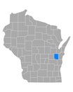 Map of Calumet in Wisconsin