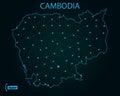 Map of Cambodia. Vector illustration. World map