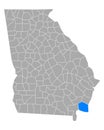 Map of Camden in Georgia
