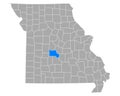 Map of Camden in Missouri