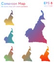 Map of Cameroon with beautiful gradients.