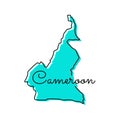 Map of Cameroon Vector Design Template.