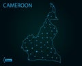 Map of Cameroon. Vector illustration. World map