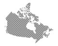 Map of Canada coarse meshed