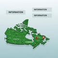 Map of canada with information buttons Royalty Free Stock Photo