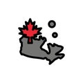 Map, Canada, Leaf  Flat Color Icon. Vector icon banner Template Royalty Free Stock Photo