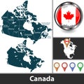 Map of Canada Royalty Free Stock Photo