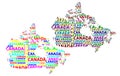 Map of Canada - vector illustration