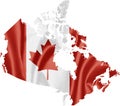 Map of Canada with Flag Royalty Free Stock Photo