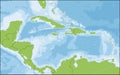 Map of Caribbean