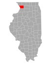 Map of Carroll in Illinois
