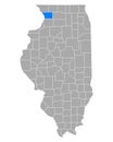 Map of Carroll in Illinois