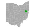 Map of Carroll in Ohio