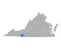 Map of Carroll in Virginia