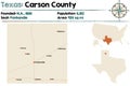 Map of Carson county in Texas